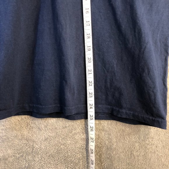 DOM Men's Small Shirt I'm Done Peopling Navy Graphic Mountain Sunset Retro Vibes - Picture 5 of 7